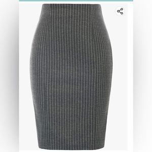 Knee Length Elastic Waist Stretchy Bodycon Business Pencil Skirt